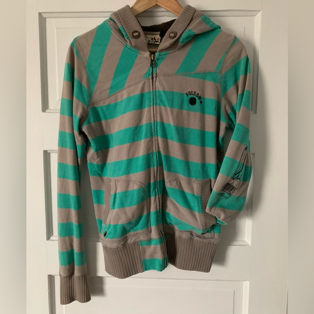 Volcom Striped Zip Hoodie